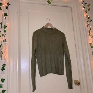 Olive Mock Neck Sweater